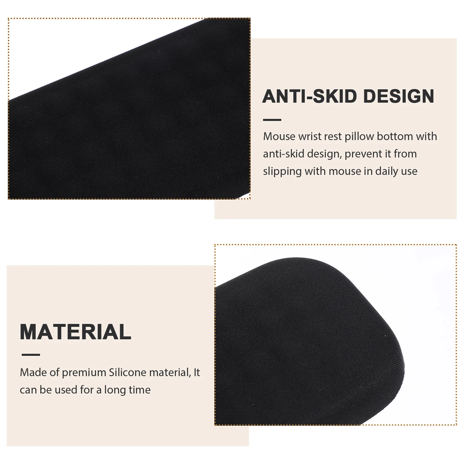 

Ergonomic Mouse Wrist Rest Silicone Material Lightweight Office Mouse Wrist Support Pillow Non-Slip Computer Accessory