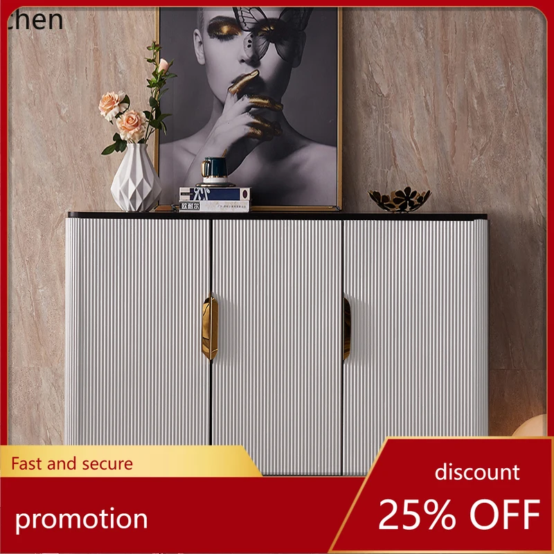 

CZ entrance partition cabinet living room locker light luxury dining side storage cabinet solid wood wine cabinet