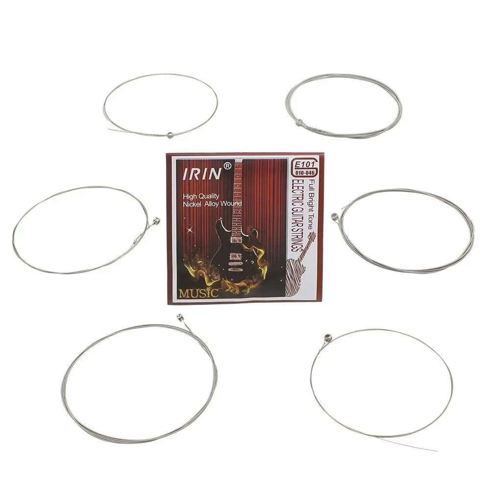 1 Set E101 IRIN Guitar Strings 6 Strings Nickel Alloy Electric Guitar Strings Long Life Good Sound Guitar Strings Guitarist