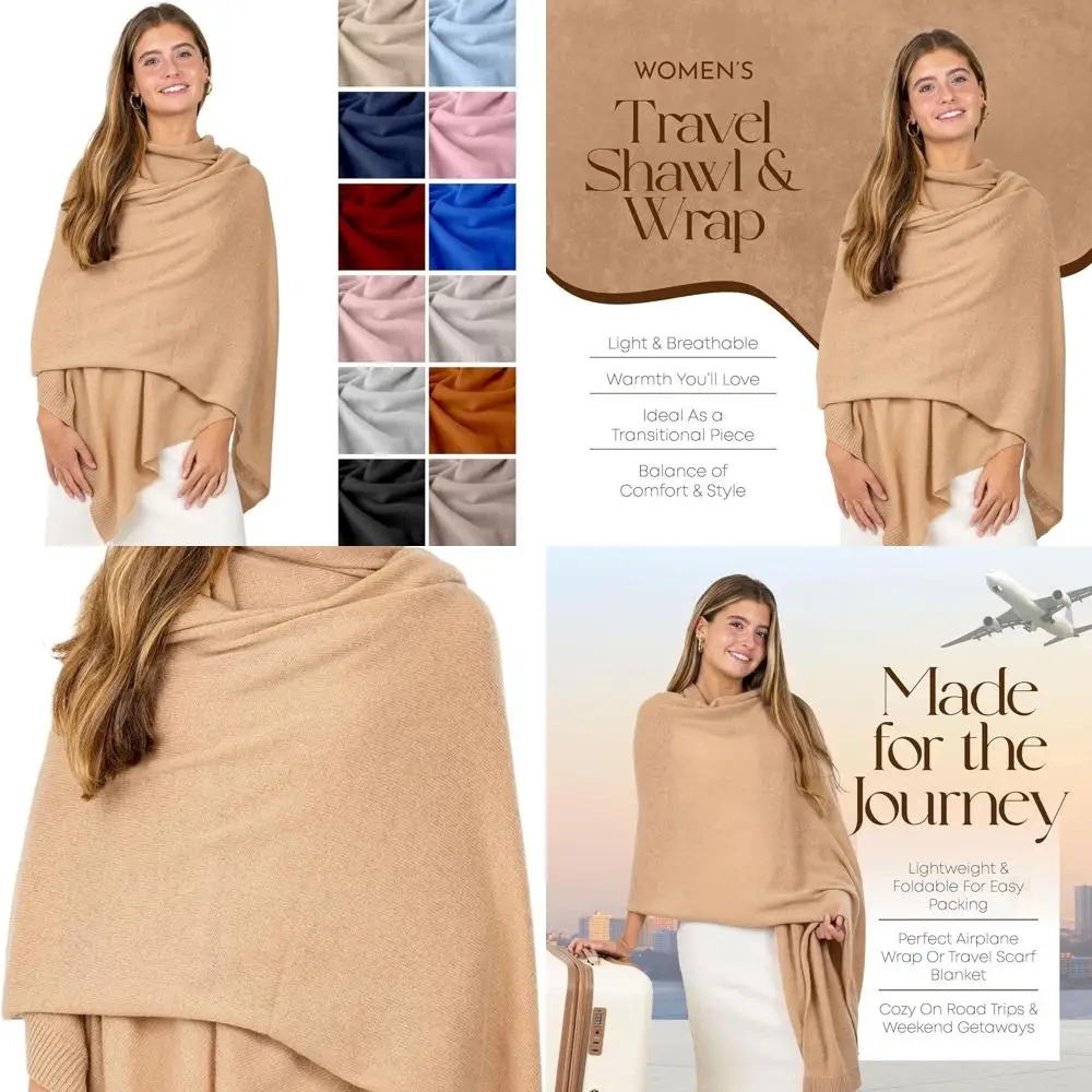 

Роскошная шаль из смеси кашемира, вязаный палантин из пашмины, всесезонная накидка для женщин