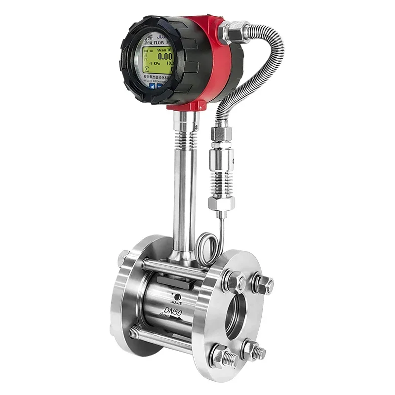 Sensore misuratore di portata Vortex Misuratore di gas intelligente Vapore Aria compressa Gas naturale Azoto Display digitale 4-20 mA RS485