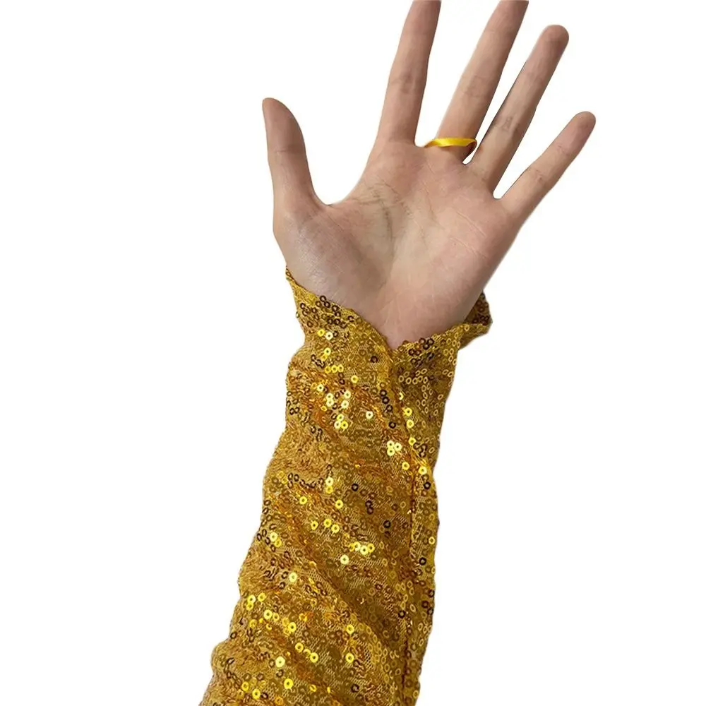 

Fashion Vintage Sequins Gloves Shining Fingerless Cosplay Mittens Gothic Punk Performance Accessories Nightclub Stage