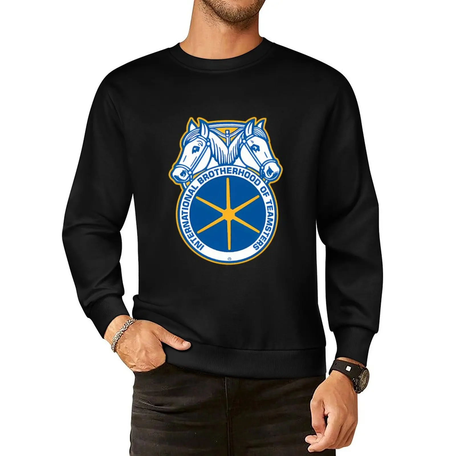 

Teamsters Logo Pullover Hoodie men's clothing men's winter sweater mens clothes sweatshirt male