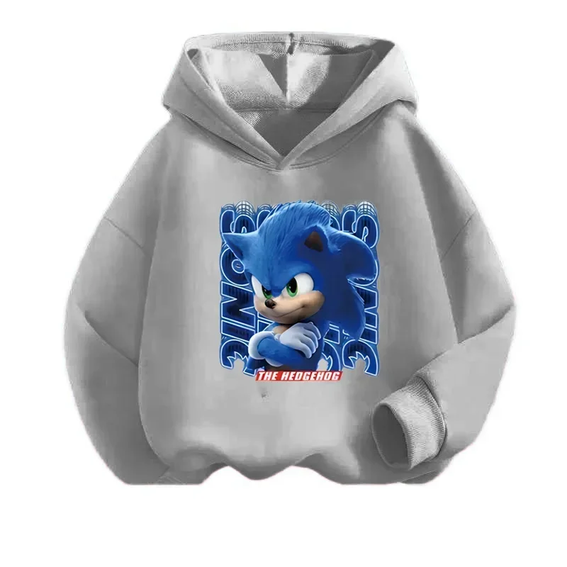 Sonic topy 2 do 12 lat bluza z kapturem 2024 dziecięce ubrania wiosenne odzież wierzchnia bluza dla dzieci dziewczyna odzież matka dzieci