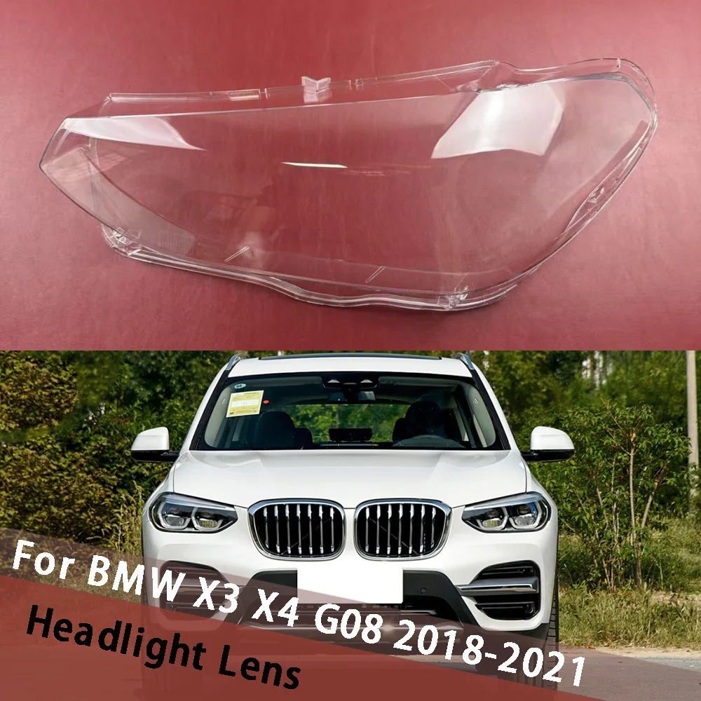 

For BMW X3 X4 G08 2018 2019 2020 2021 Headlight Cover Headlamp Shell Head Hight Lens Lampshade Transparent Lampcover Plexiglass