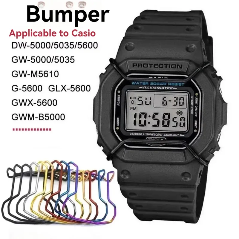 Case Anti-collision Personality Protection Bar For Casio G-Shock Watch Solid Steel Bumper AE1200 AE-1200 DW5600 DW5610 GW-M5610