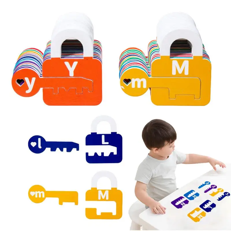 

Letter Matching Toys Funny Counting Pairing Lock Shape Game Educational Preschool STEM Toys Color Cognition Montessori Learning