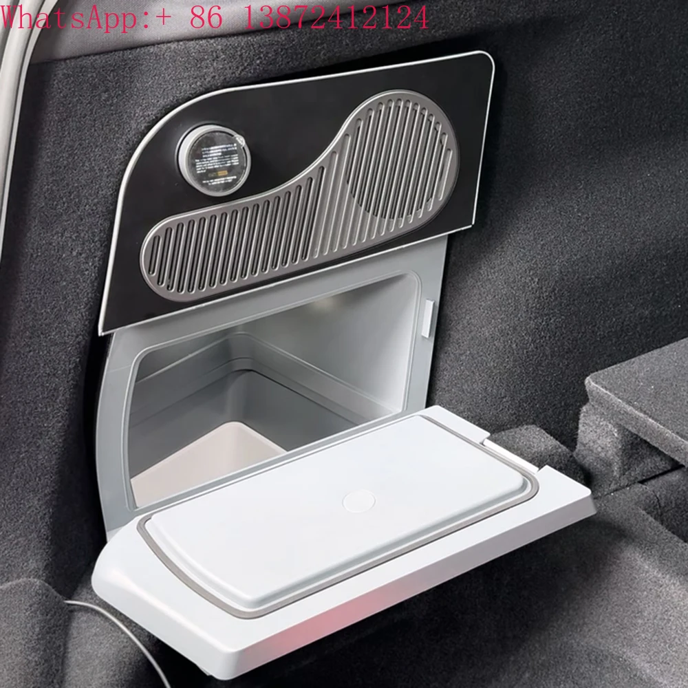 

New Y Juniper Portable Vehicle Mini Car Refrigerator for Tesla Model Y 16L Capacity with Digital Display for Outdoor Food Keep