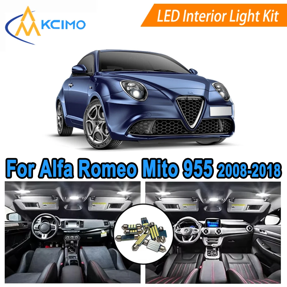 

Car Interior Lights For Alfa Romeo Mito 955 (2008-2018) LED Bulbs Reading/Door Interior Light Kit Easy Install Dome Lighting
