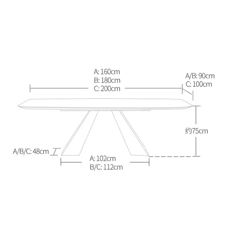 Picture 7: Modern Rectangular Solid Wood Dining Table Walnut Color Nordic Dining Room Table Home & Restaurant Furniture
