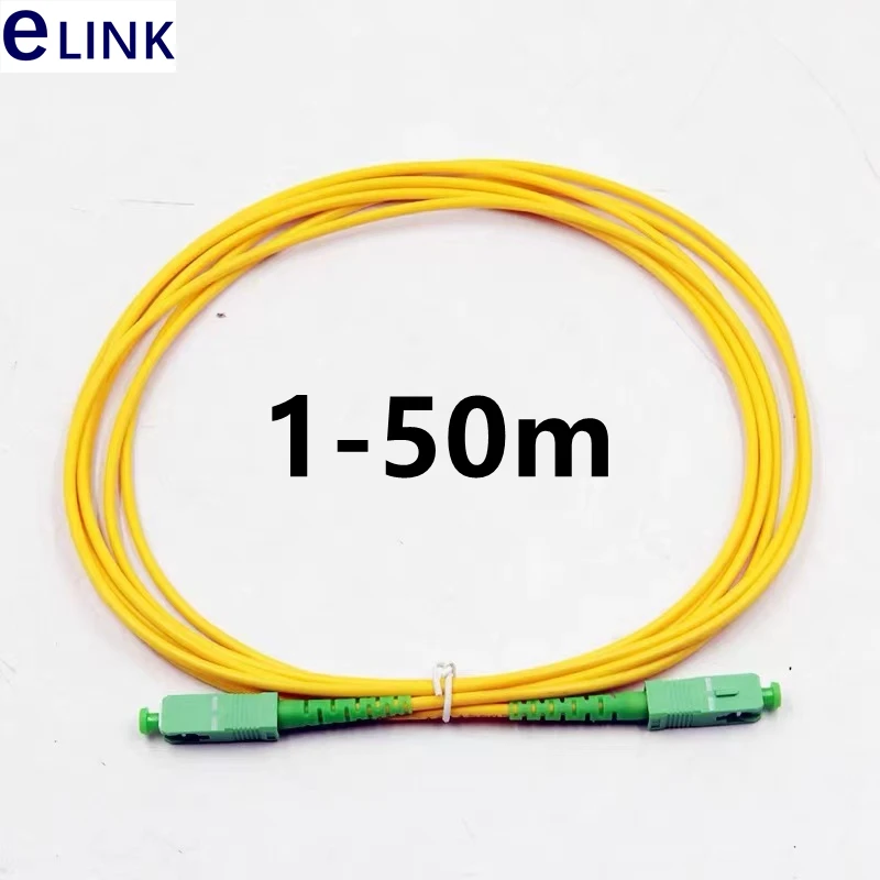 

1-50m SC APC-SC APC fiber optic patchcord SX SM 3.0mm 2.0mm singlemode SC/APC-SC/APC Simplex fibre opitcal jumper PVC ELINK