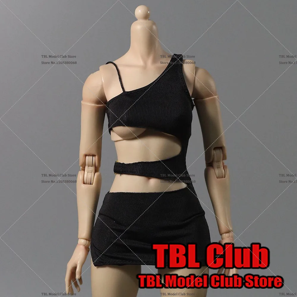 

DMTOYS DF090 Женская одежда в масштабе 1/6, облегающая юбка с разрезом на бретельках, ажурная юбка на бедрах для 12-дюймовой экшн-фигурки, сцена солдата