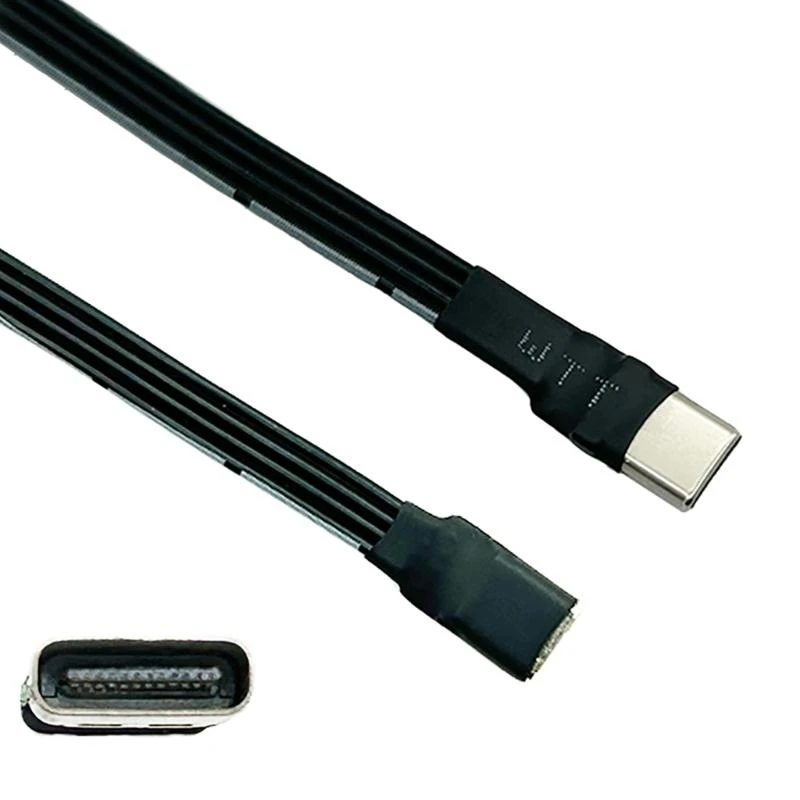 USB C Charging Cable ​90 Degree USB C Male to Female Cable ​Data Transfer 480Mbps Flat USB C Charging Cable for Laptop 896C