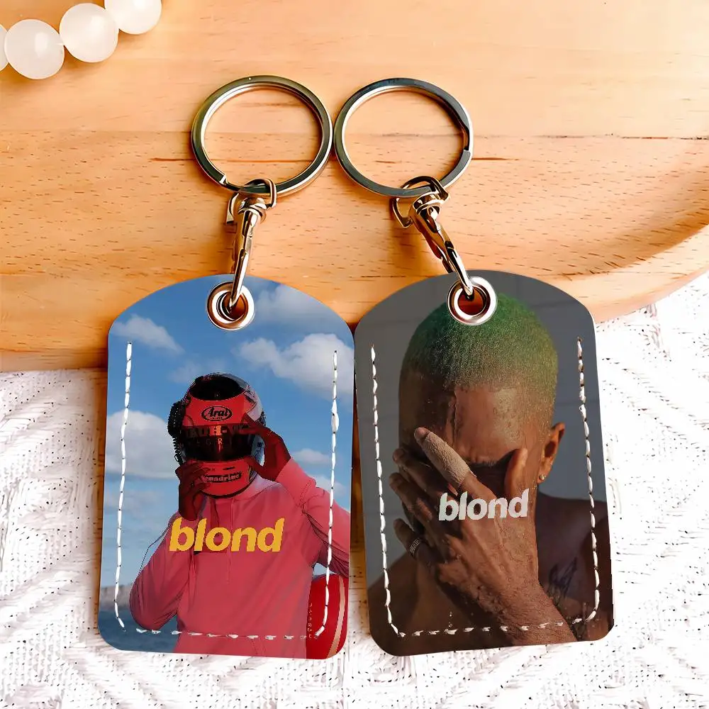 F-Frank O-Ocean-S Blonde Card Holder With Keychain Executive Protection For Bank Credit Subway Bus Case