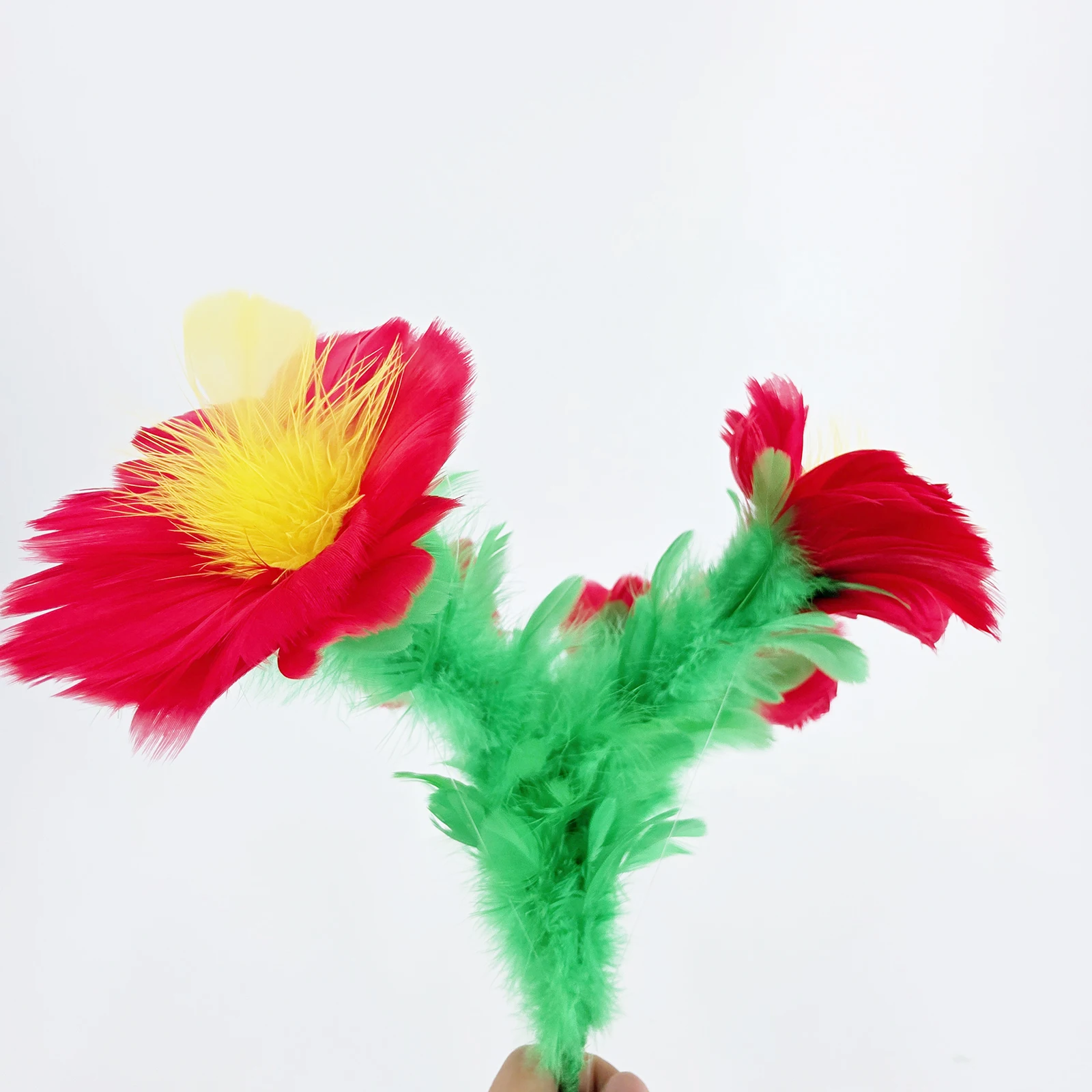 Nodding Feather Flowers الخدع السحرية - 5 زهور الرقص المتحركة التفاعلية للمرحلة عن قرب أداء التحكم عن بعد الدعامة