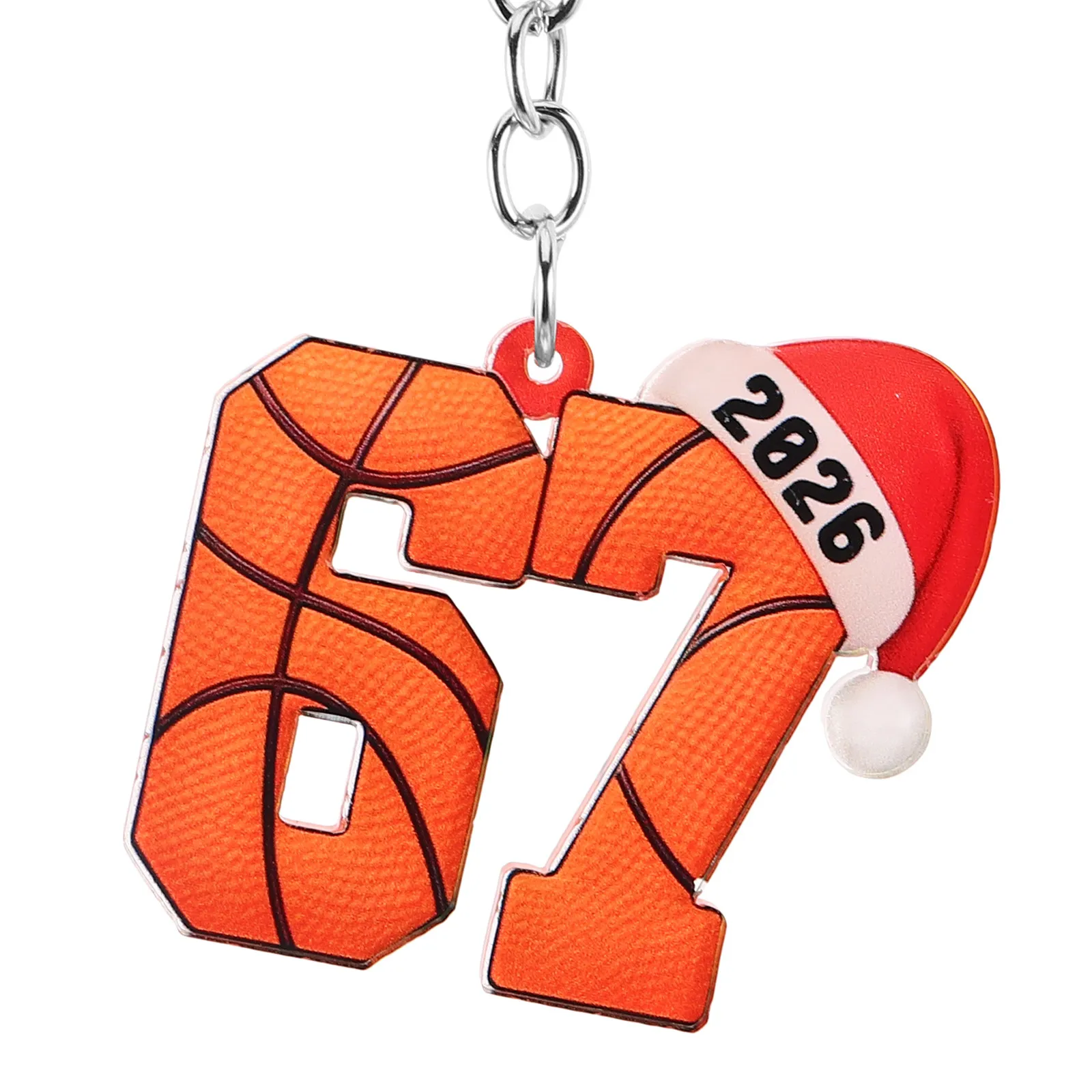 12pcs Colorful Acrylic Keychain Set – Sports Number Design (67, 2026) for Football, Basketball, Soccer, Volleyball