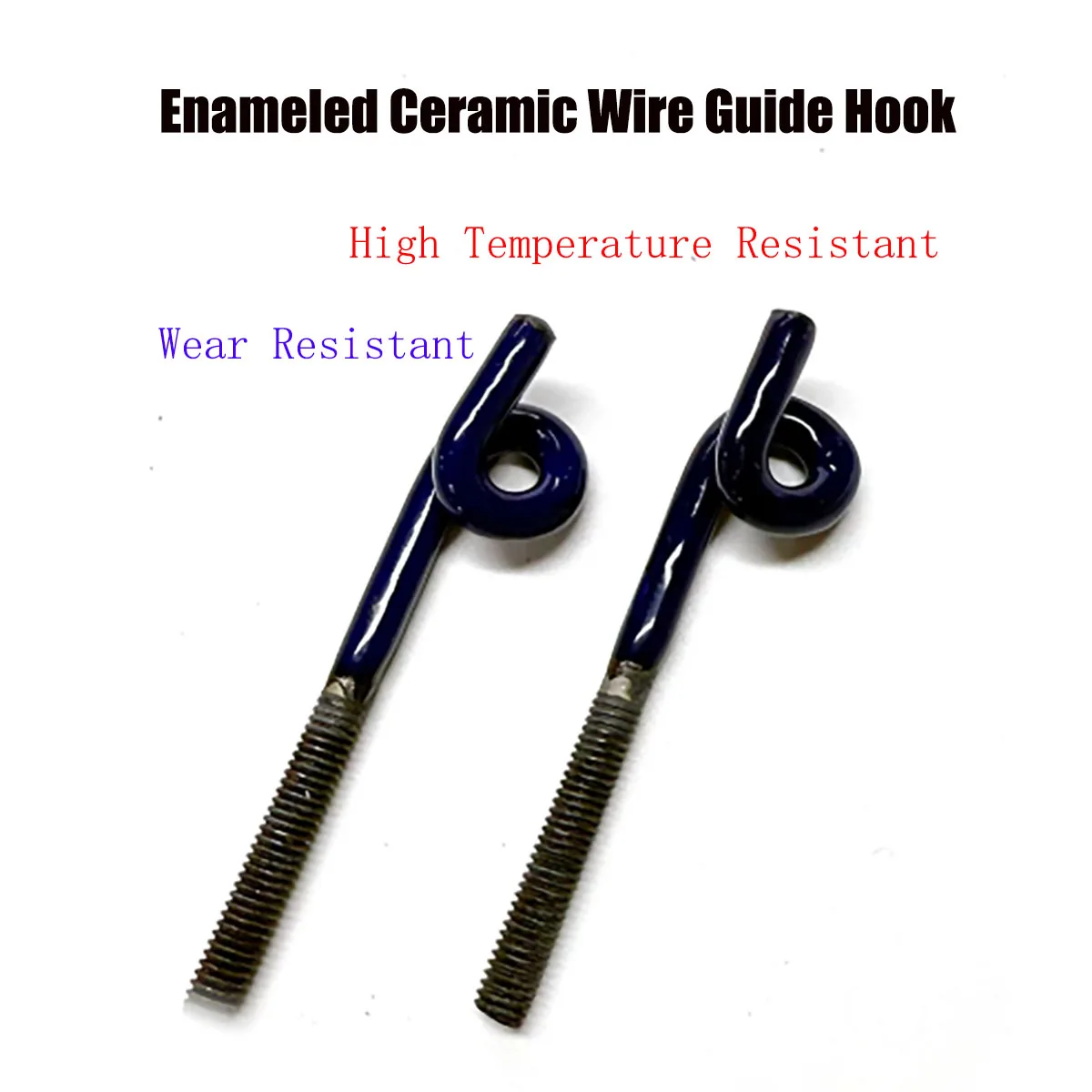 

20pcs Enameled Ceramic Yarn Guide Hook Pig Tail Type Textile Machine Wire Guide For Sewing Knitting Machine