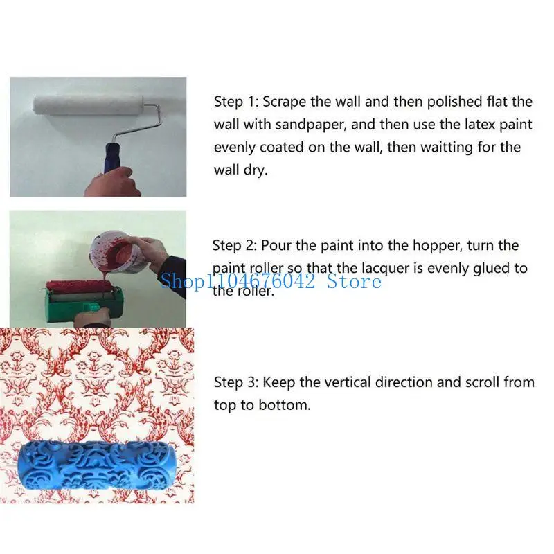 652F Texture Roller Single Color DIY Home Wall Decoration Painting Machine for 5inch