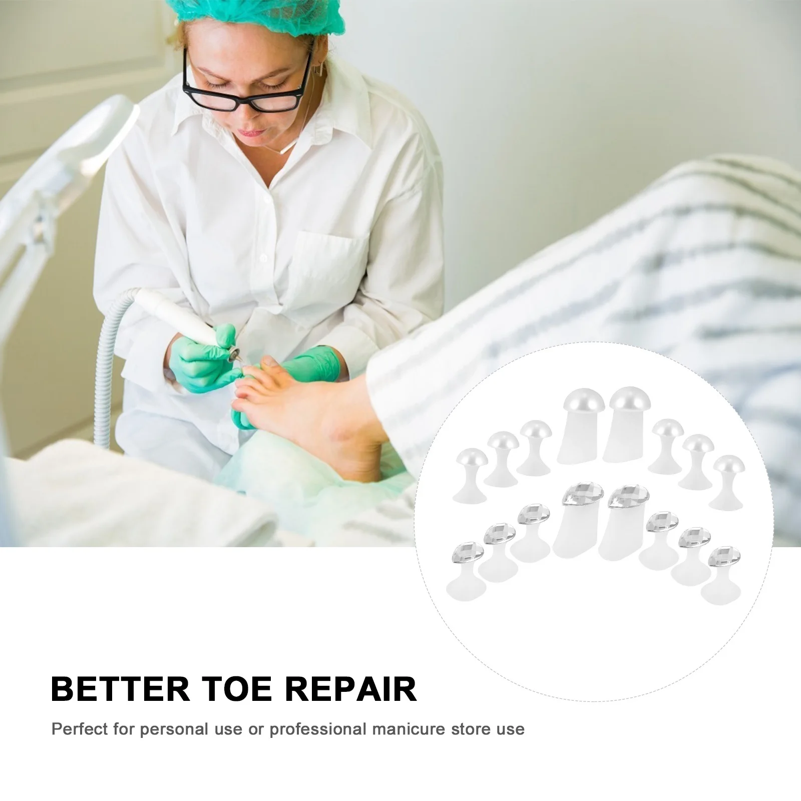 2セット トゥセパレーター シリコン製 足指セパレーター ネイルアート ペディキュア矯正 ジェル トゥスペーサー マニキュア用 ヘルスケアツール