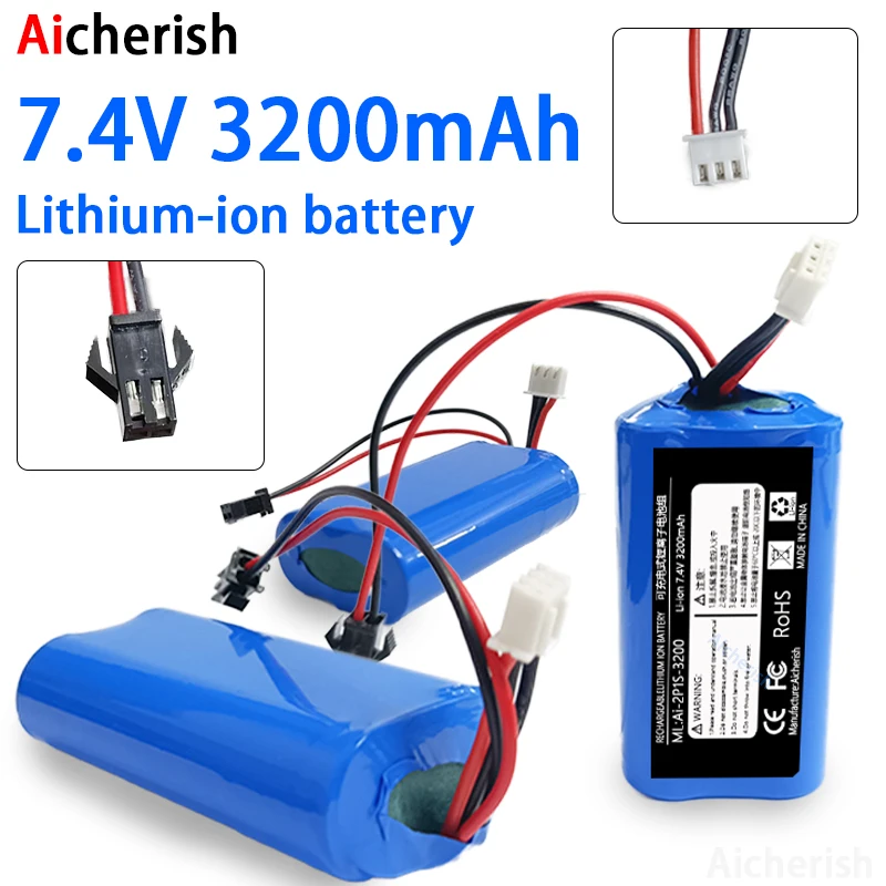 

7.4V 3200mAh Li-Ion Battery High Capacity,For Electric Toys Water Bullet Gun Accessory,Vehicles RC Toys Rechargeable Battery