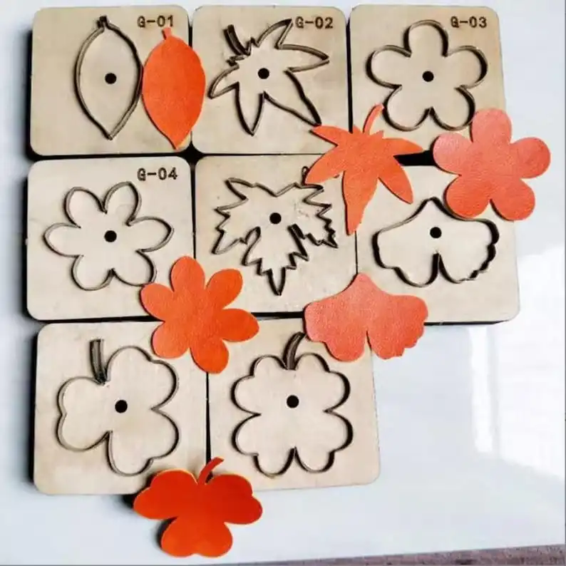 

Maple Leaves Leather Punch Die Cutter Mold, Leather Crafts Kraft Tool ,Leaves Collection Leather Crafts Kraft Die Cut