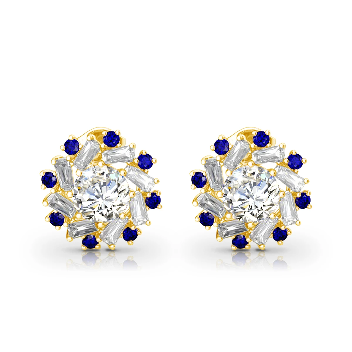 Luxury Designer 2ct Moissanite Earrings With Certificate Yellow Gold Jewelry For Women 100% Pass Diamnd Tester Trenging Gift Hot