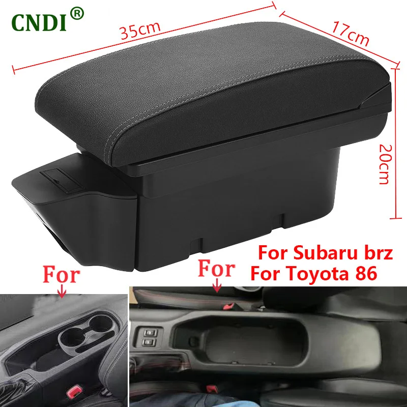 For Subaru Brz Armrest For Toyota 86 Gt86 Scion Fr-S Frs Car Armrest Box 2012-2020 Storage Box Auto parts Car Accessories