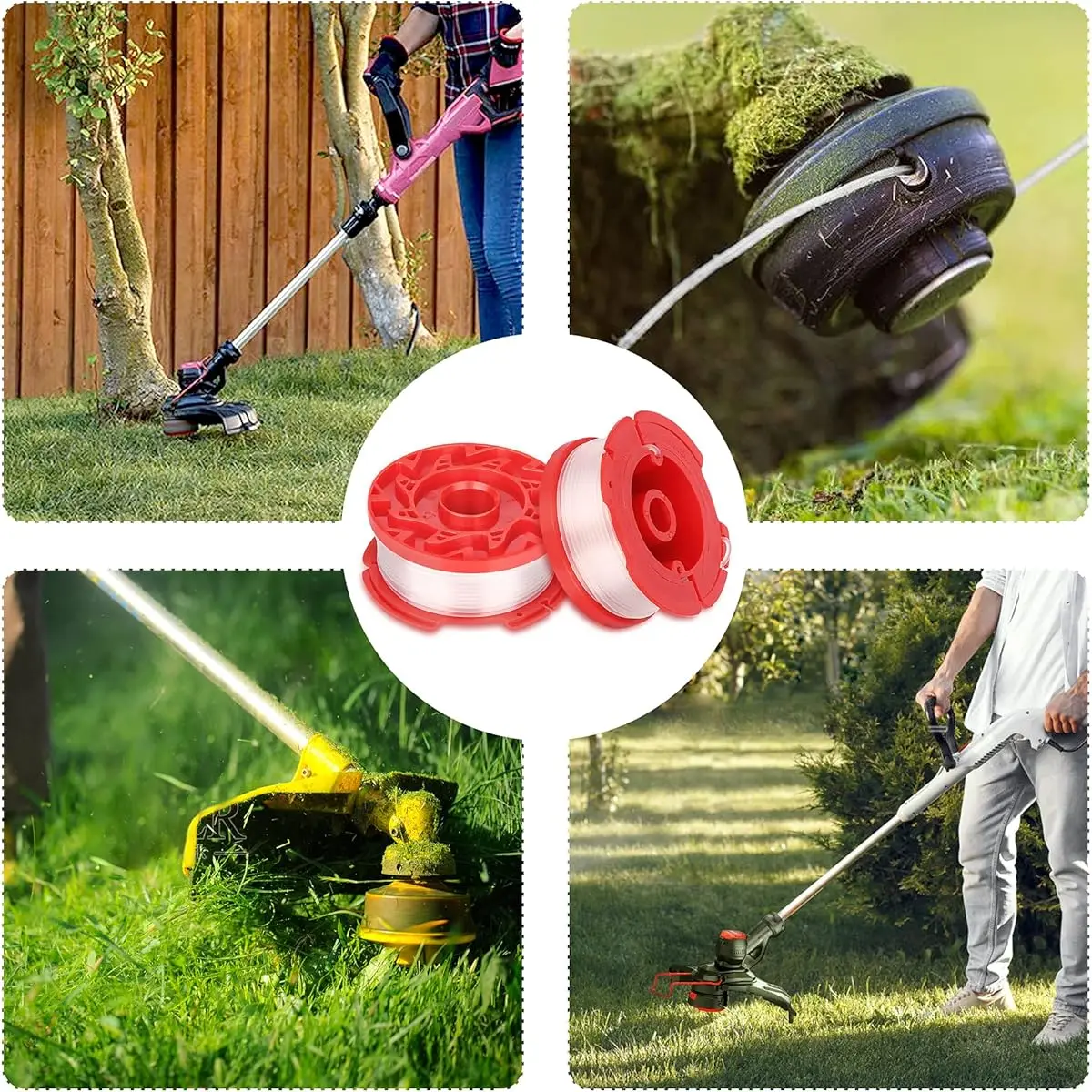 CMZST0653 Lawn Mower Spool Line, Lawn Maintenance, Durable Spool, Sturdy Material, Replacement Trimmer Line cabezal desbrozadora