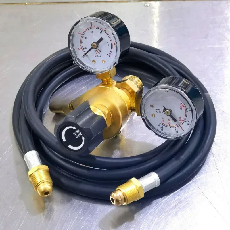 

WX-02 AR/CO2 Pressure Adjustable Argon Pressure Reducer Gauge Pressure Gauge CGA580 External Teeth