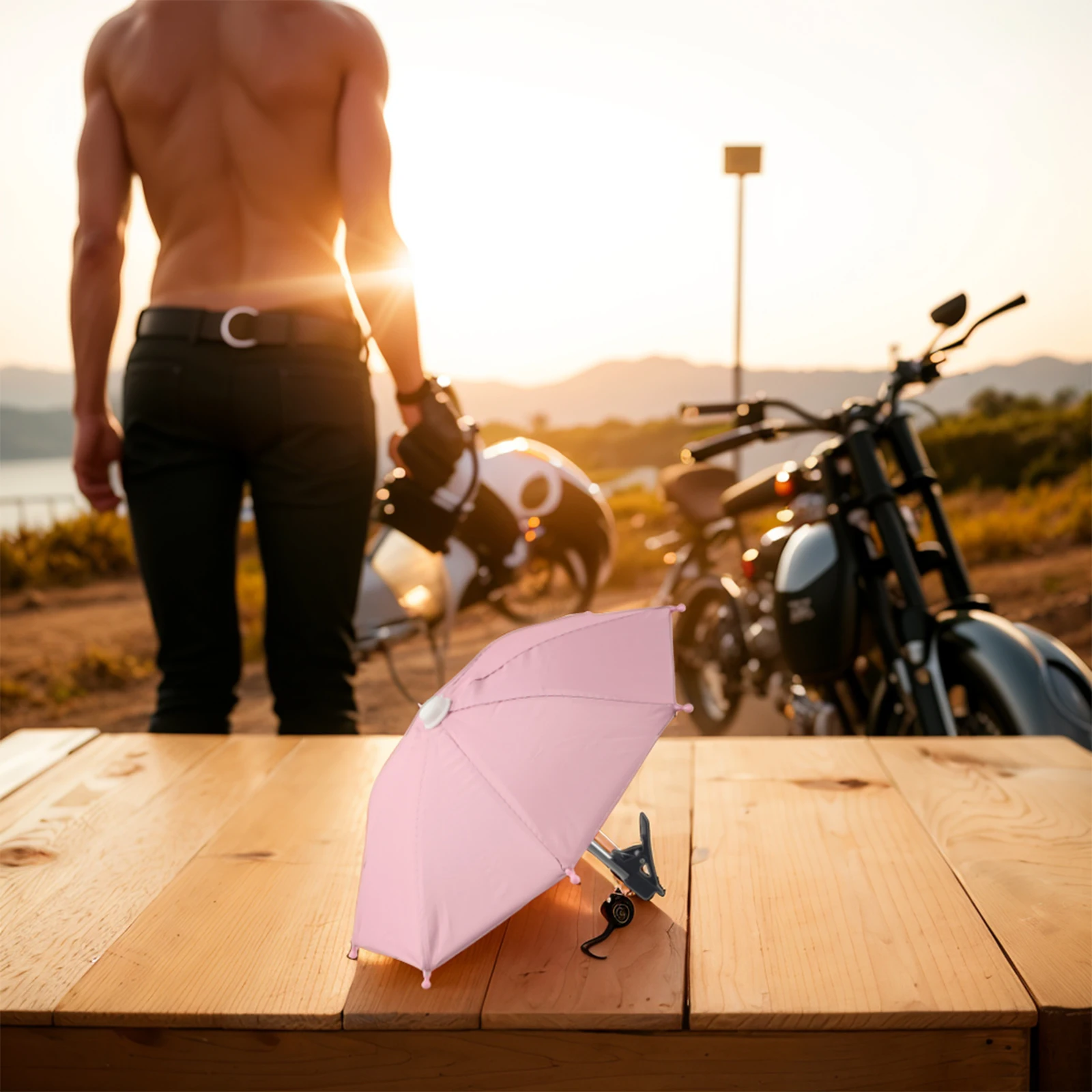 Phone Rain Protection Mobile Phone Clip Umbrella Outdoor Use Bump Cloth Fabric Clear Visibility Versatile Accessory Compact Size