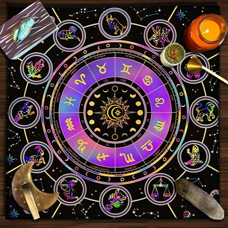 

Constellations Moonphases Tarot Tablecloth Astrologys Witchcraft Deck Cloth