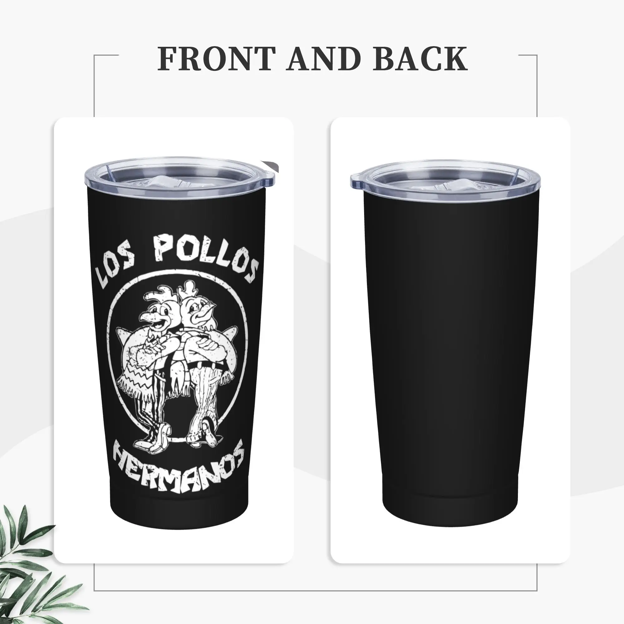 Stainless Steel Tumbler Los Pollos Hermanos Breaking Bad Thermal Cups Better Call Saul Hot Drinks Mugs Cup Beach Water Bottle view 2