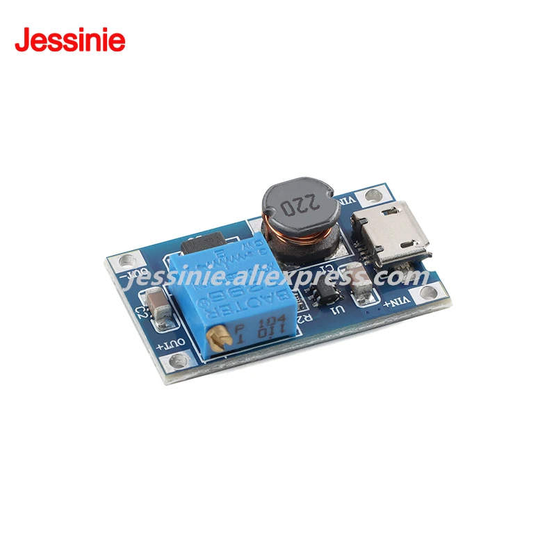 10 ชิ้น/1 ชิ้น MT3608 SX1308 2A DC DC บอร์ดแปลงไฟแบบ Step Up DC-DC โมดูลเพิ่มแรงดันไฟฟ้าแบบปรับได้ 2V-24V เป็น 5V 9V 12V 28V