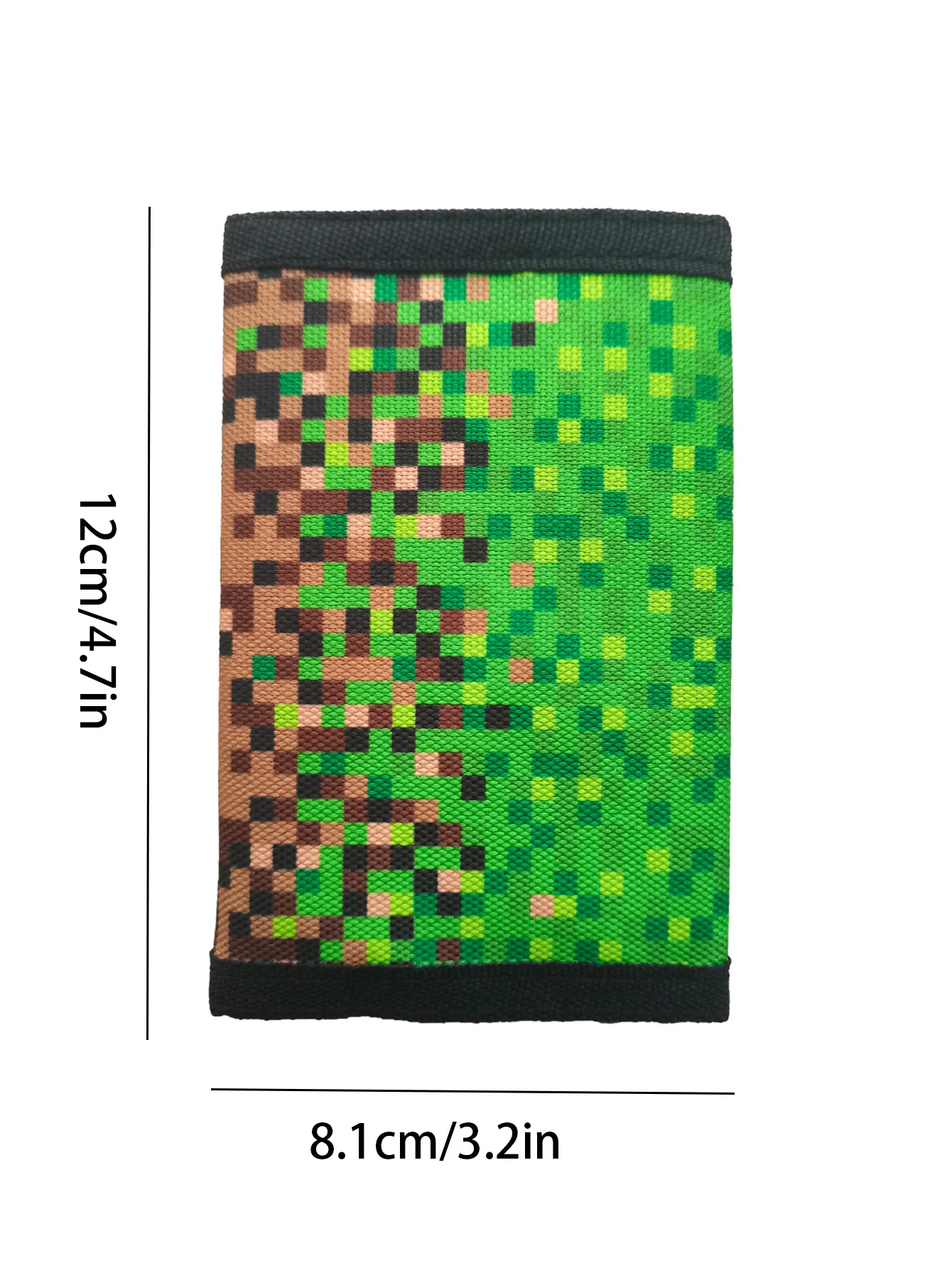 Mosaic Kid Wallets for Girls Boys Canvas Trifold Wallets with Sticker and Zipper Pocket for Teens Birthday Christmas Gift