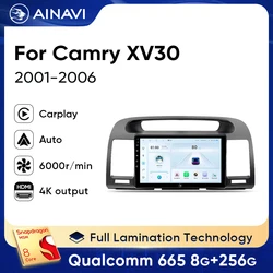 Ainavi Car Radio For Toyota Camry 5 2002 - 2006 XV30 Wireless Carplay Multimedia Radio Video Player Android Auto GPS DSP 48EQ