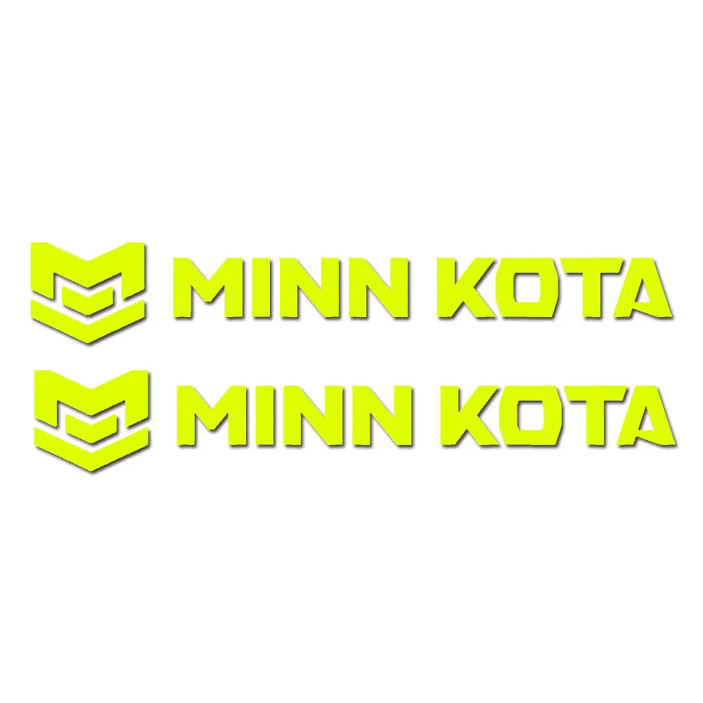 2 Piece For MINN KOTA Vinyl Fishing Boats Gear Graphic Sticker Decal