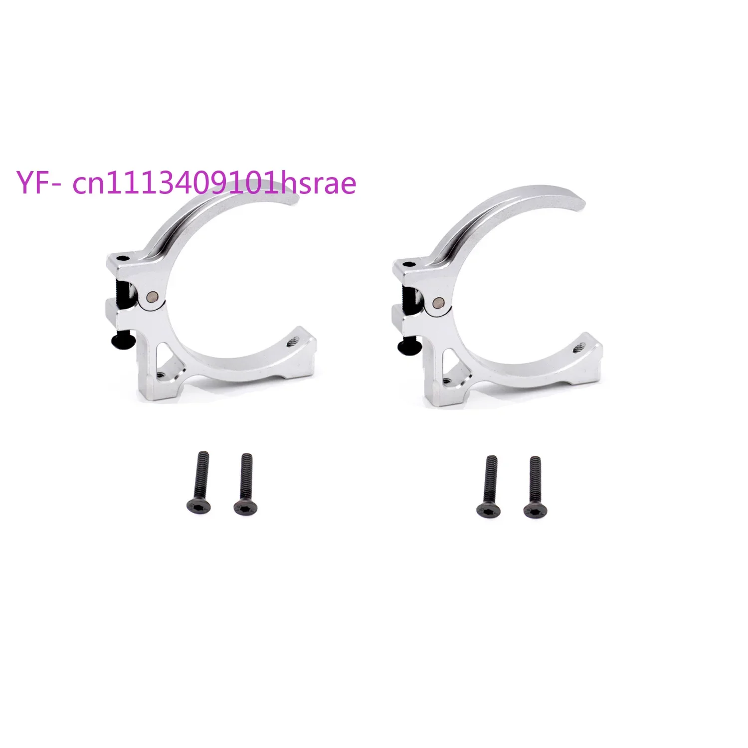 4010 Silver Cooling Fan with 40 Silver Double Bracket Set for 40-42mm Diameter Motor - Cooling Fan And Bracket Combo