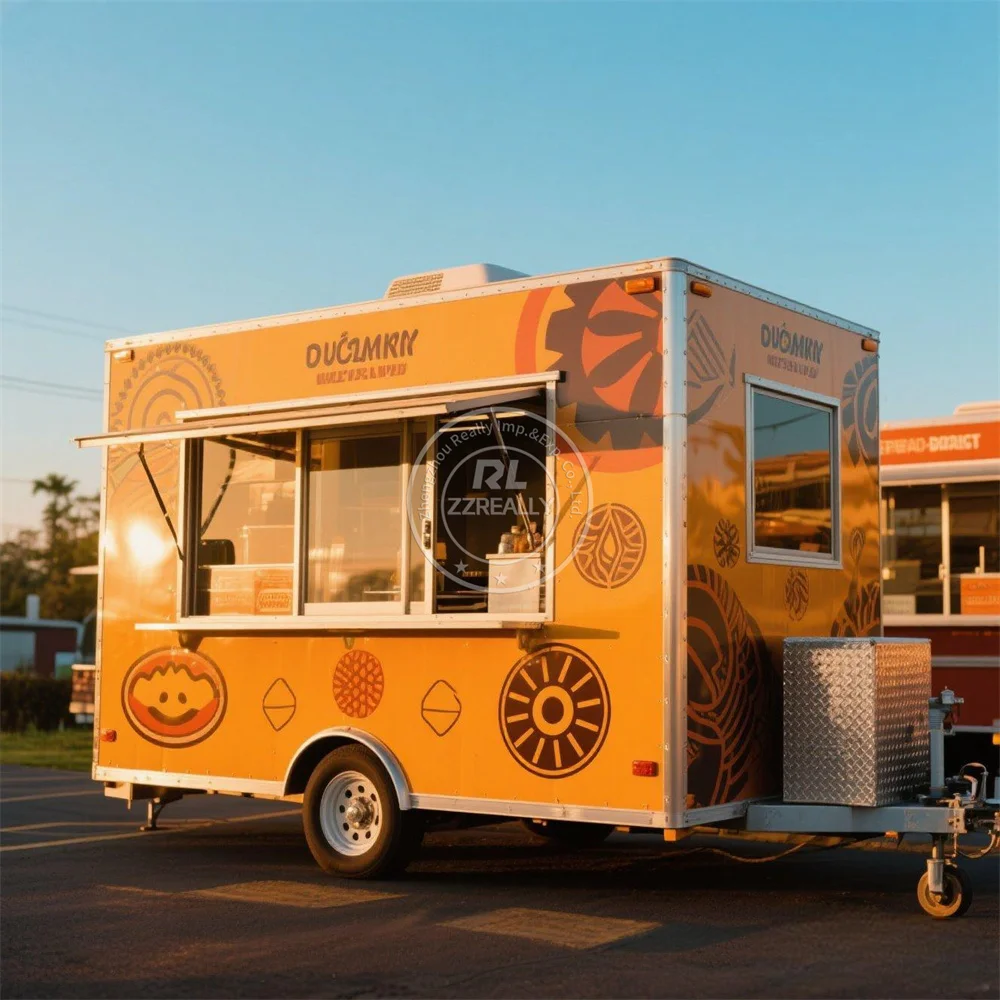 

Street Outdoor Bbg Concession Catering Trailer Mobile Food Truck Fully equipped food truck with full kitchen