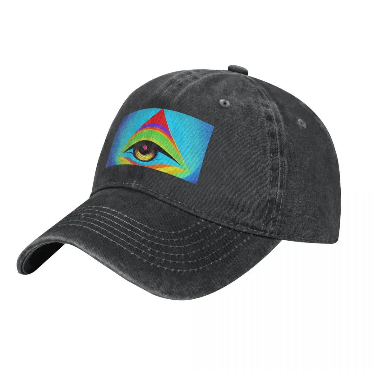 

All Seeing Eye Abstract Vector Colorful Cowboy Hat Fishing cap Sunhat Mountaineering Women's Beach Outlet 2024 Men's