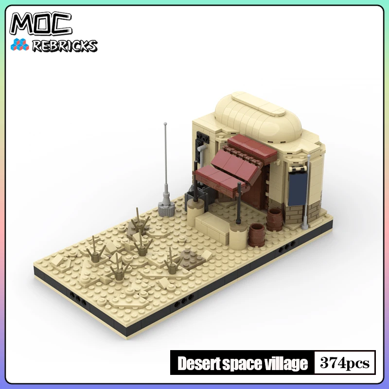 MOC Street View Series Three Dimensional Module Of Desert House Building Block Bricks Set Originality DIY Toy Kid's Holiday Gift