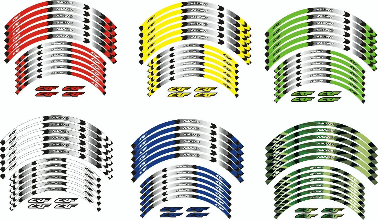 

FOR Honda CRF 450R CRF450R 250R CRF250R 2002-2021 "21 "19 RIM WHEEL STRIPES STICKERS Tire Rim Wheels Stickers Decals Stripes