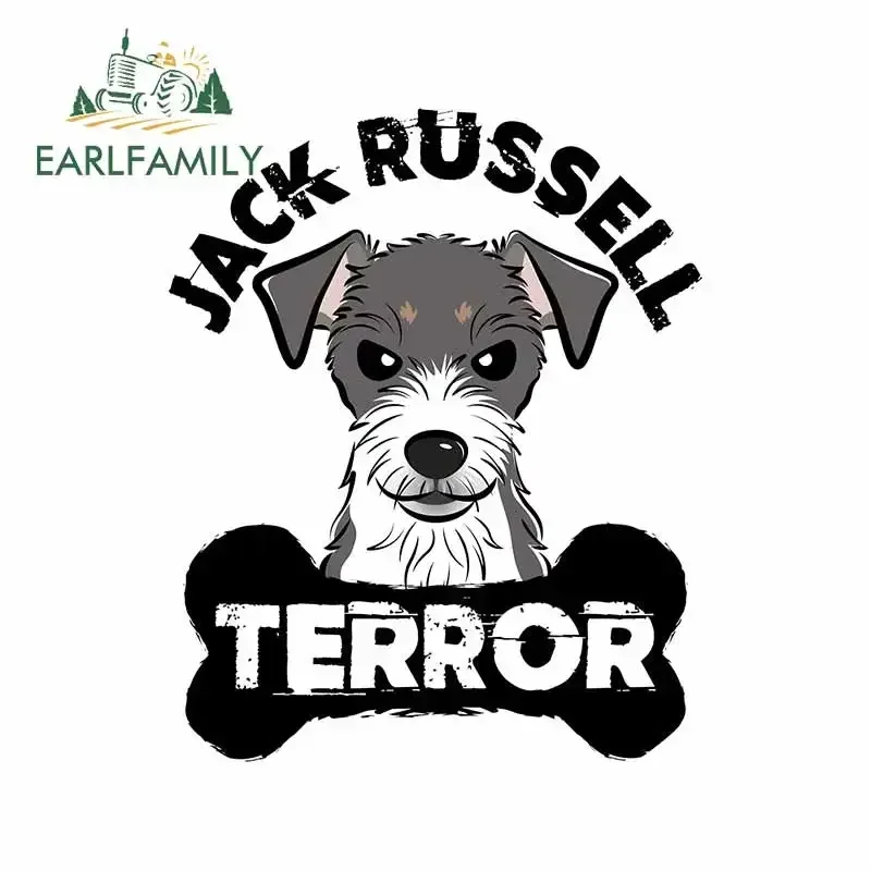 

EARLFAMILY 13cm For Jack Russell Terrier Dog Personality Car Stickers Fashion Decal DIY Occlusion Scratch Decals Decoration