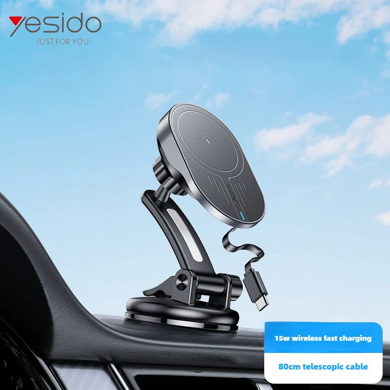 

Foldable Universal Car Holder wireless charging Magnetic Car phone holder Mount Smartphone Bracket For iPhone15 Samsung Xiaomi