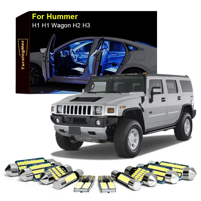 

LED Interior Light Bulb Kit For Hummer H1 H2 H3 2005 2006 2007 2008 2009 2010 Car Map Dome Trunk Vehicle Lamp Canbus No Error