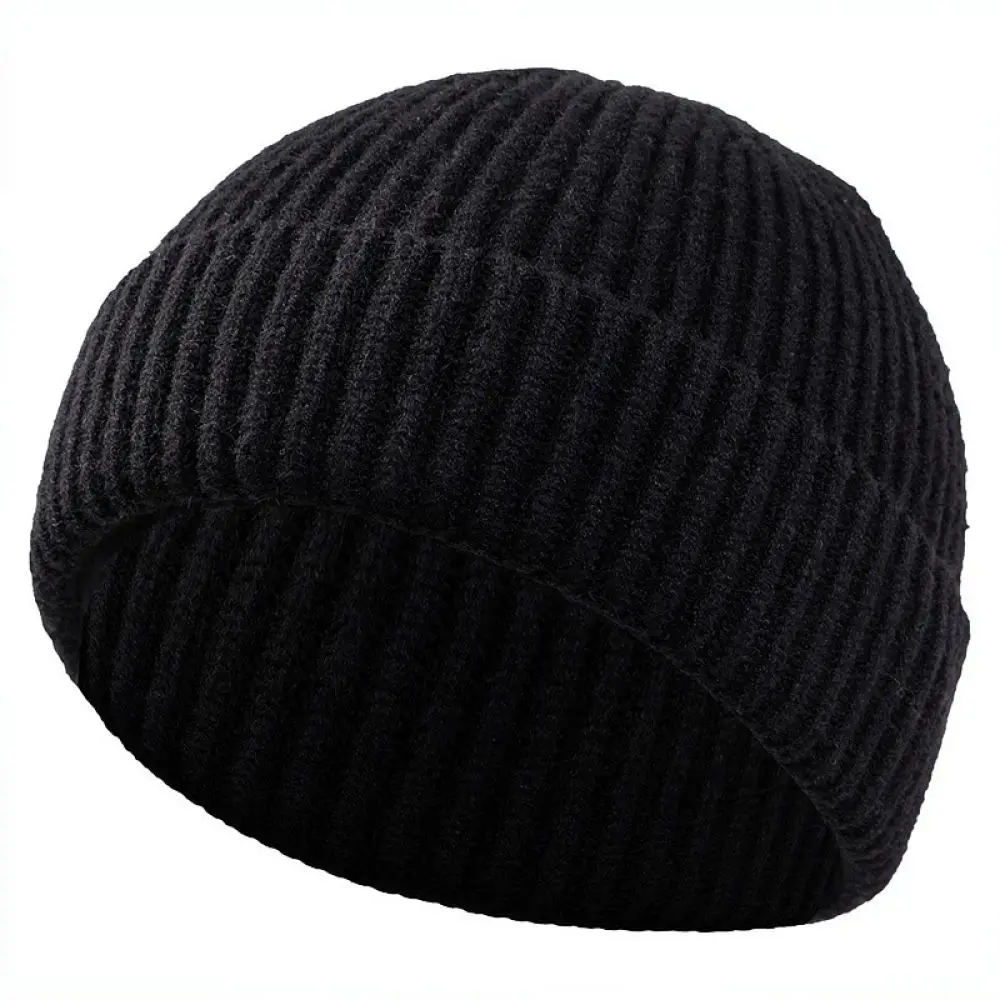 Fashion Brimless Knitted Beanie Hat Men Women Retro Hip Hop Streetwear Soft Elastic Watch Cap Winter Warm Skull Cap