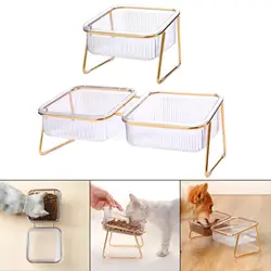 Detachable Pet Dogs Cat Raised Elevated  Feeding Bowl Puppy Snacks with Stand Feeder Non- Supplies  Cervical