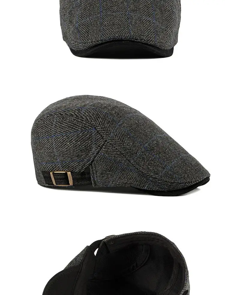 Herren Damen Flat Ivy Gatsby Newsboy Hat Winter Frühling Herbst Driving Cabbie Hunting Cap – Detail 4