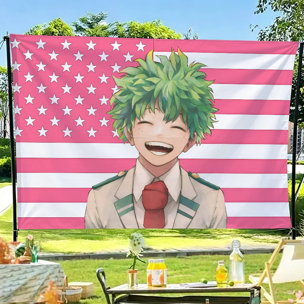 Anime My H-Hero A-Academias-S Flagge für Gartenparty, Wohnzimmer, Zuhause, Wanddekoration, Banner, Schlafzimmer, Outdoor-Wandteppich – Detail 10
