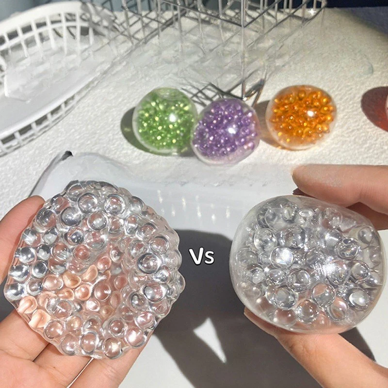 スクイーズ エクスプロージョン ビーズ ボール おもちゃ;ストレスを軽減する子供向けのゆっくりとしたリバウンドのそわそわ楽しい