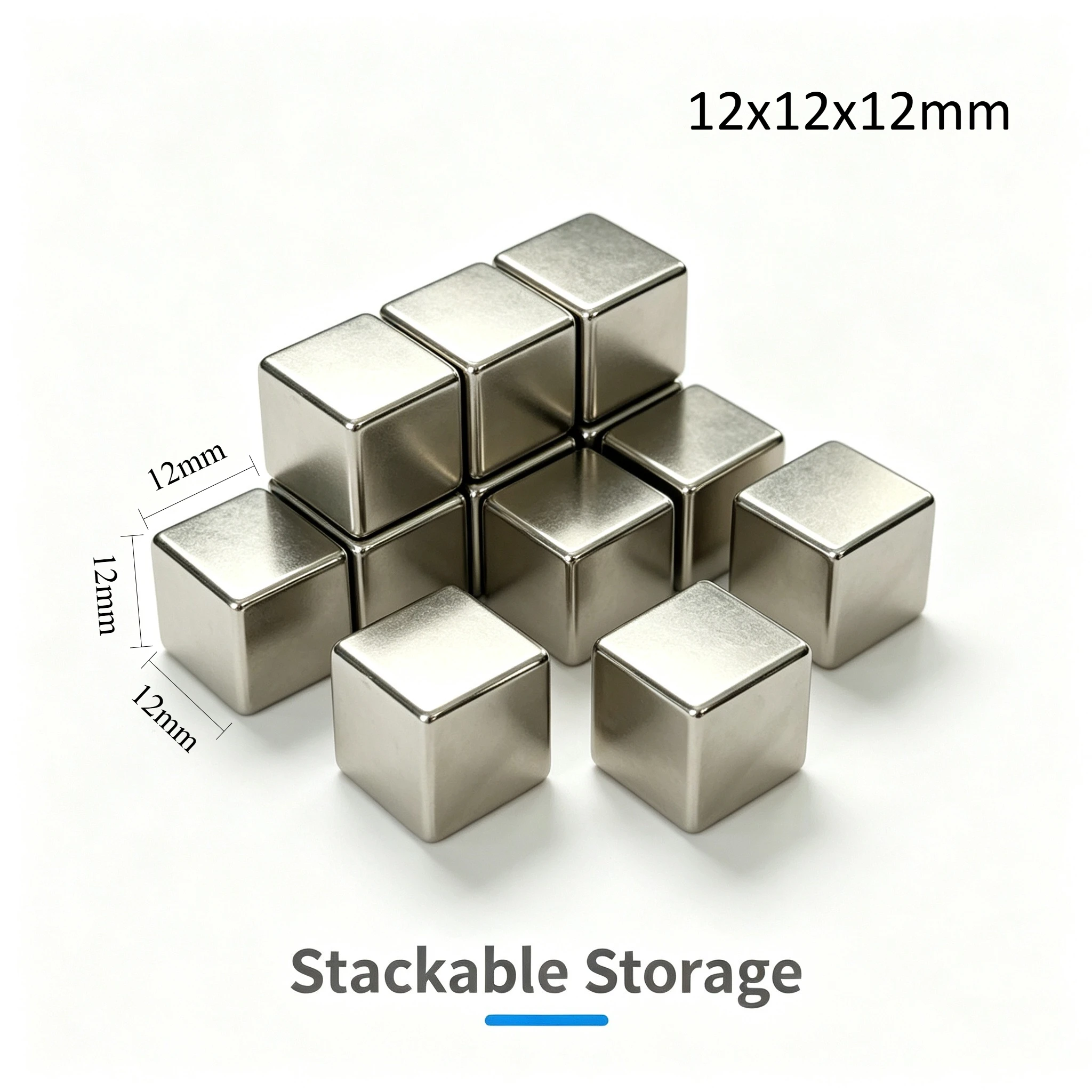 12x12x12mm N35 Neodymium Magnet Block Permanent NdFeB Magnet Super Strong Rare Earth Square Magnet for DIY Craft Hardware